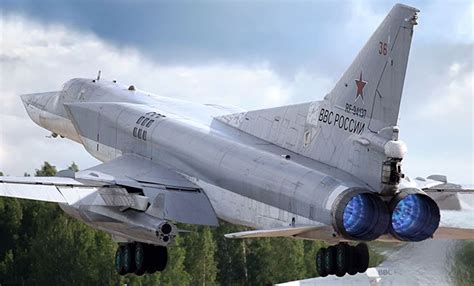 Tu-22M bomber with AS-4 Kitchen missiles landed at St. Petersburg