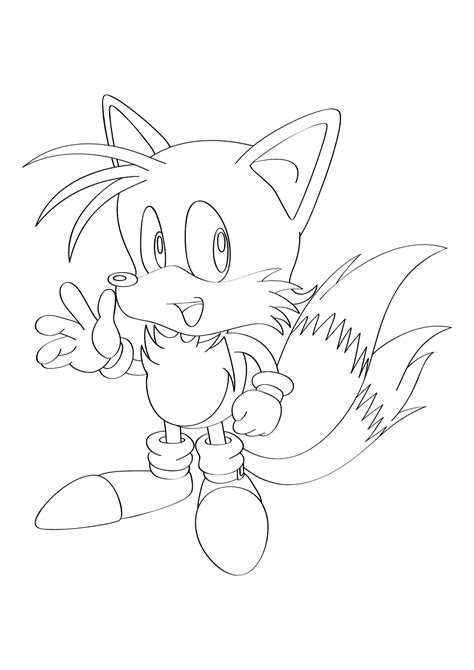 Sonic Mania Tails Coloring Pages