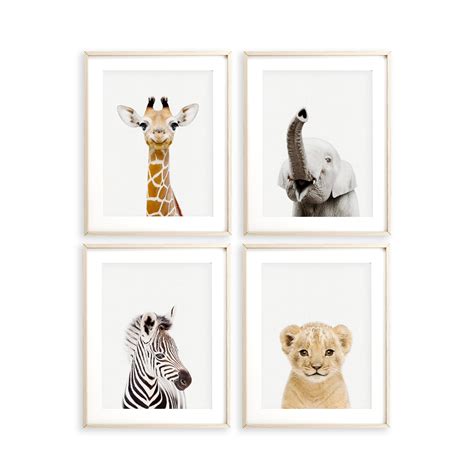 Safari Animal Prints For Nursery Art Safari Nursery Wall Art | Etsy