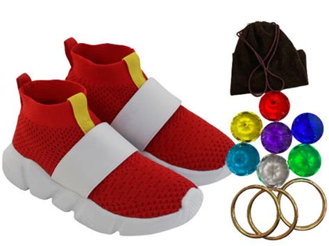 Sonic Shoes for Kids Sonic Chaos Emeralds and Power Rings Sonic the ...