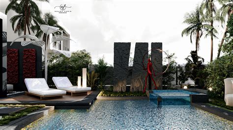 Modern Villa Landscape on Behance