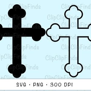 Cross and Outline SVG Vector Cut File and PNG Transparent | Etsy