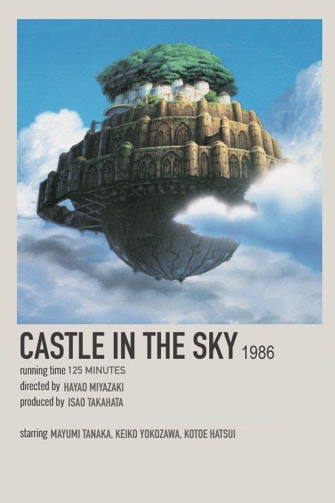 Castle in the Sky Minimalist Movie Poster | Studio ghibli, Studio ghibli poster, Castle in the sky