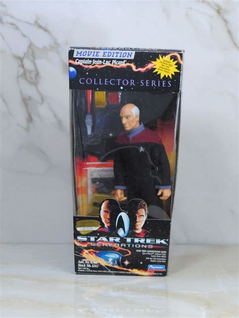 Vintage Star Trek Action Figure Captain Jean-Luc Picard 6140 6141 1994, Generations, 9 Inch ...