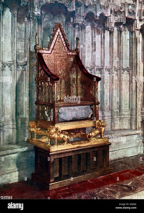 The Coronation Chair, with the Stone of Scone, Westminster Abbey ...