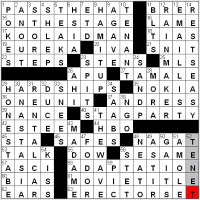 NYXCrossword.com - Page 5411 of 5411 - Answers to the New York Times Crossword