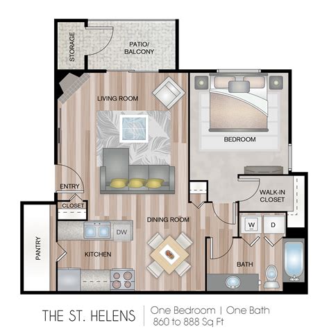 The St. Helens 2 | 1 Bed Apartment | Silverdale Ridge