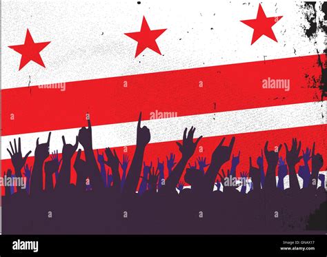 Washington DC Flag with Audience Stock Vector Image & Art - Alamy