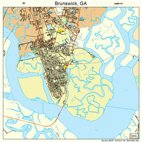Brunswick Georgia Street Map 1311560