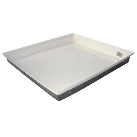 ICON 27 in. x 24 in. x 4 in. Polar White Shower Pan-00461 - The Home Depot