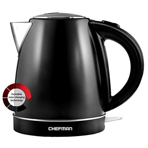 Chefman Rapid Boil Temperature Control Color Changing Electric Kettle ...