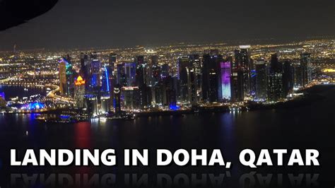 DOHA LANDING - NIGHT LANDING IN DOHA, QATAR 4K - YouTube