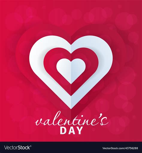 St valentines day greeting card in flat style Vector Image