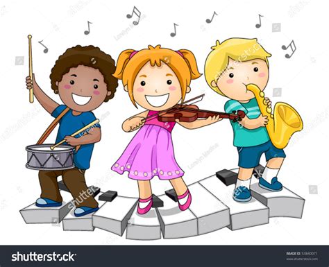 Children Playing Musical Instruments Vector Stock Vector (Royalty Free ...