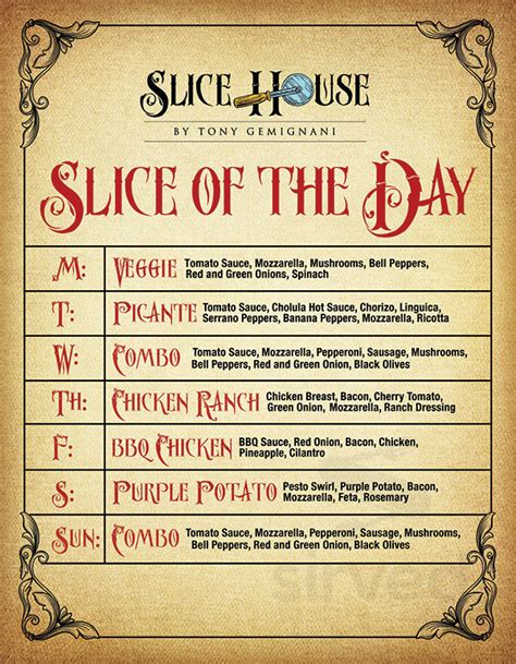 Slice House by Tony Gemignani menus in Thousand Oaks, California ...