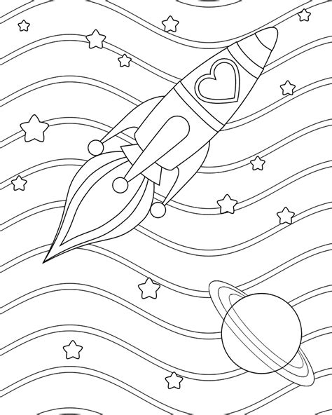 Free Printable Rocket Ship Coloring Pages For Kids