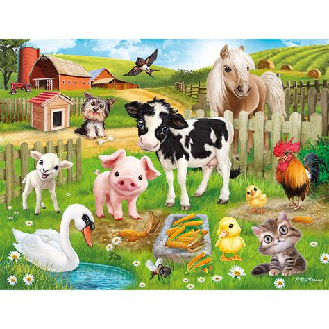 Farm Animal Club 200 Large Piece Jigsaw Puzzle | Bits and Pieces