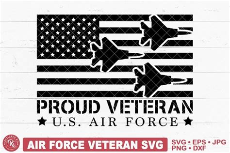 Air Force Veteran Svg, Proud Veteran, US Flag, Sticker