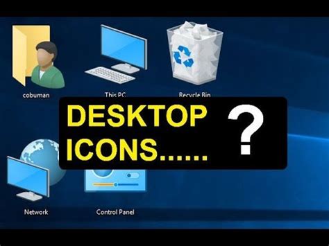 How to restore Desktop Icons in Windows 10 - YouTube