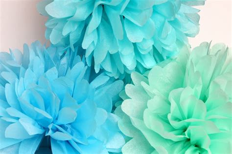 Mint Green Tissue Paper Pom Poms Wedding Birthday Bridal | Etsy