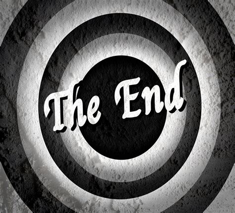The End Movie Ending Screen On Cement Free Stock Photo - Public Domain Pictures