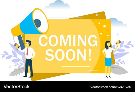 Coming soon announcement flat style design Vector Image