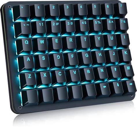 Koolertron Single-Handed Macro Mechanical Keyboard, Blue LED Backlight Portable Single-Handed ...