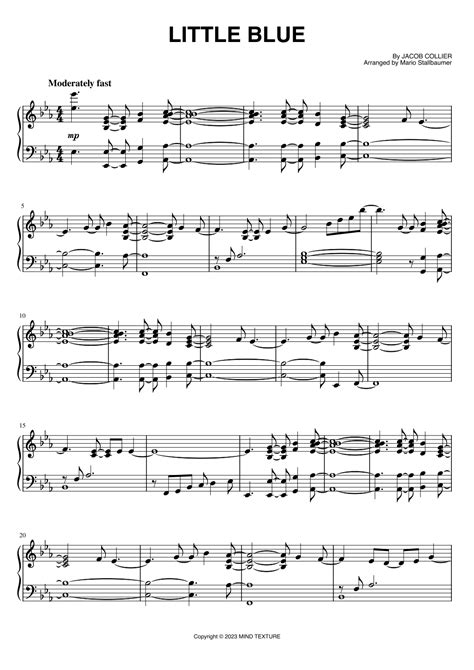 Little Blue (arr. Mario Stallbaumer) Sheet Music | Brandi Carlile Jacob ...