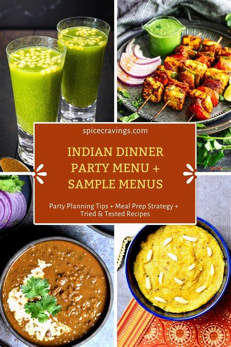 Indian Dinner Party Menu with Sample Menus - Spice Cravings