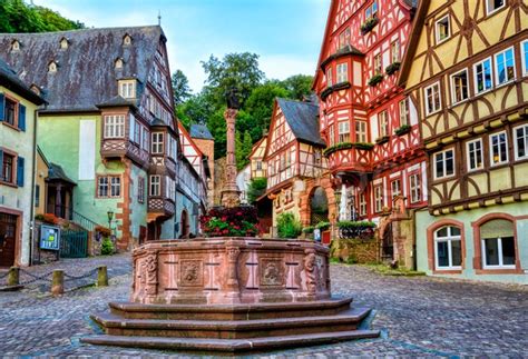 Half-timbered medieval Old town of Miltenberg, Germany - GlobePhotos ...