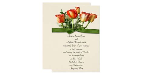 Rose Bouquet Wedding Invitation | Zazzle