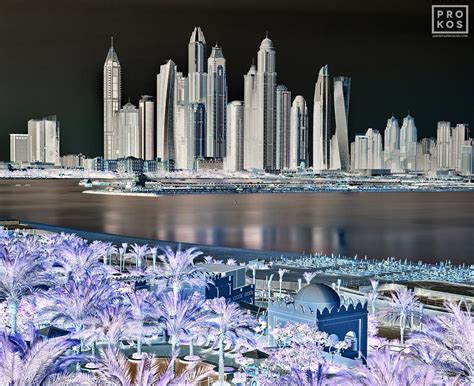 Inverted - Dubai Marina Landscape - Limited Edition Photograph by Andrew Prokos