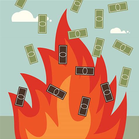 Best Burning Money Illustrations, Royalty-Free Vector Graphics & Clip ...