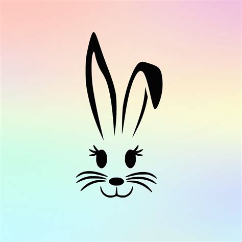 Easter Bunny Face Easter Bunny SVG Bunny Face SVG Cricut | Etsy