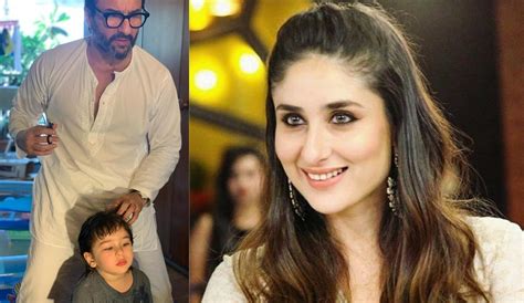 Saif Ali Khan gives son Taimur a haircut amid lockdown, Kareena shares picture on Instagram ...