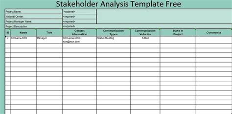 Stakeholder Analysis Template Excel (Matrix) - Excelonist