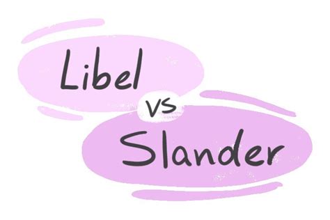 "Libel" vs. "Slander" in English | LanGeek