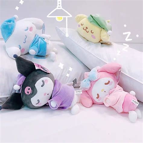 Sanrio Cinnamoroll My Melody Kuromi Pompompurin Plush Toys Keychain Ac ...