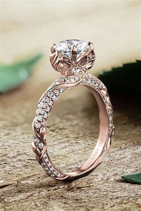 24 Rose Gold Engagement Rings By Famous Jewelers | Oh So Perfect Proposal