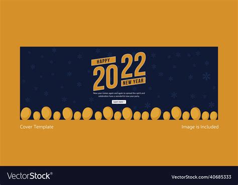 Happy new year cover page design Royalty Free Vector Image