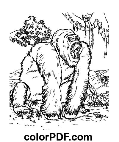 King Kong Film Scene – Coloring Pages and Books in PDF
