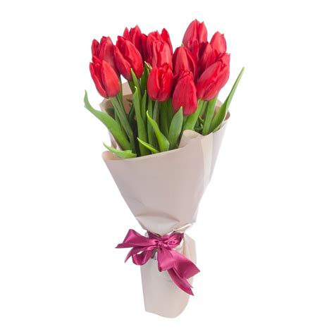 Online Red Color Tulips Bouquet in Manila | Buy 15 Red Color Tulips in ...