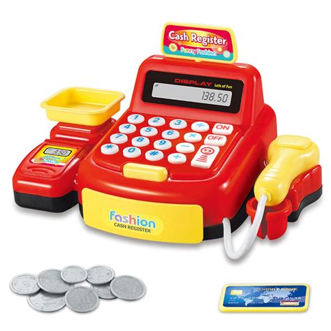 Cuteam Cash Register Toy,Electronic Children Pretend Play Simulation ...