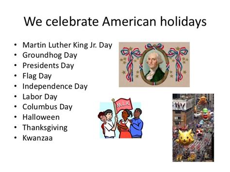 American holidays ppt