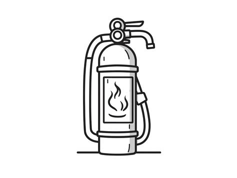 Engaging Fire Extinguisher Coloring - Coloring Page