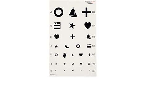 Buy Kindergarten Eye Chart 20 ft. Test Distance. Visual Acuity Testing ...