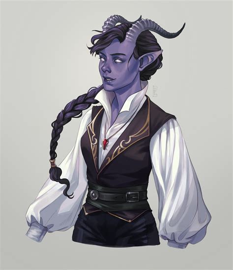 Tiefling by Rachel Denton https://ift.tt/38Lu6QV | Character portraits ...