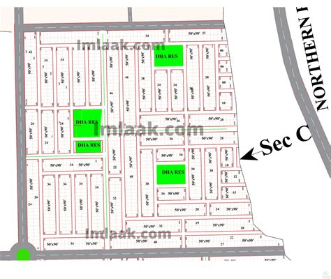 DHA Peshawar Map - DHA map sector A, B & C - Imlaak