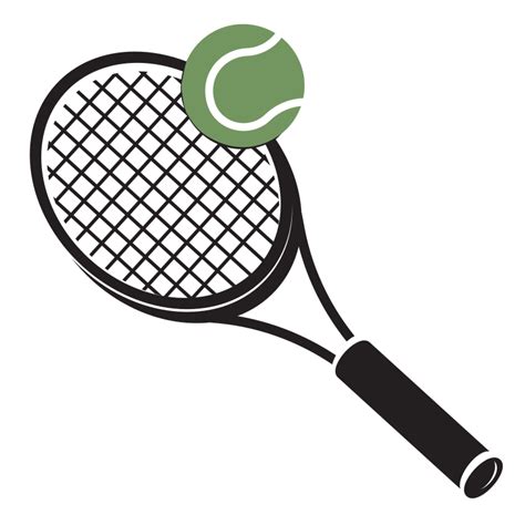 Tennis Racket and Green Ball - Openclipart