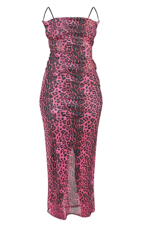 Hot Pink Leopard Print Dress - Forever Fuckingfat